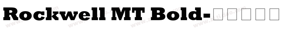 Rockwell MT Bold字体转换